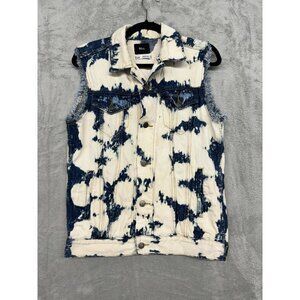 BDG UNISEX BLEACHED CUT-OFF SMALL RETRO ROCKER EDGY DENIM JACKET